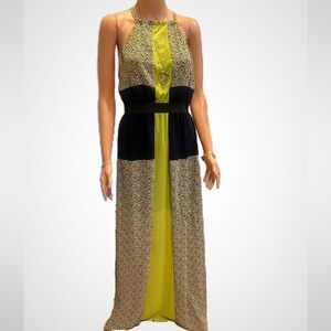 Xtaren Zebra Print Midi Dress - Black and Cream M